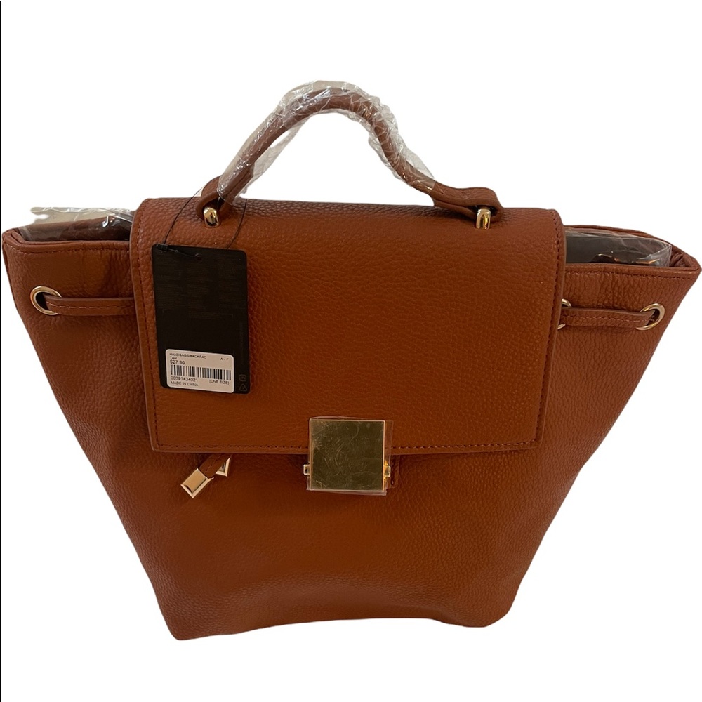 Tan Drawstring Backpack
